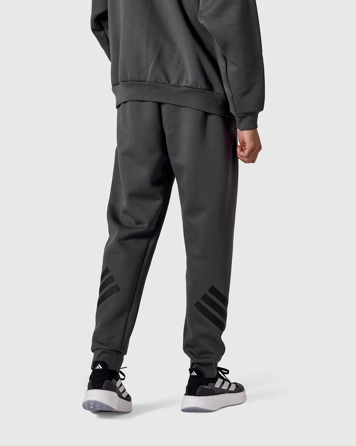 NFFC adidas Grey Future Icons 3-Stripe Joggers - Nottingham Forest FC