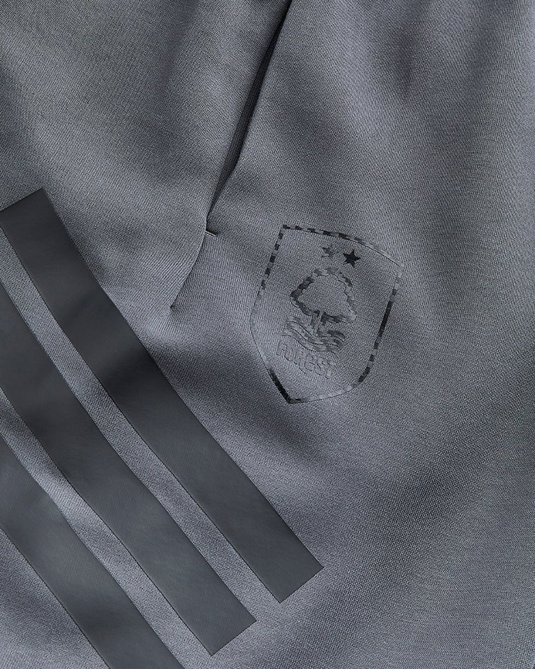 NFFC adidas Grey Future Icons 3-Stripe Shorts - Nottingham Forest FC