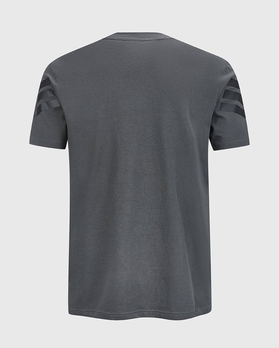 NFFC adidas Grey Future Icons 3-Stripe T-Shirt - Nottingham Forest FC