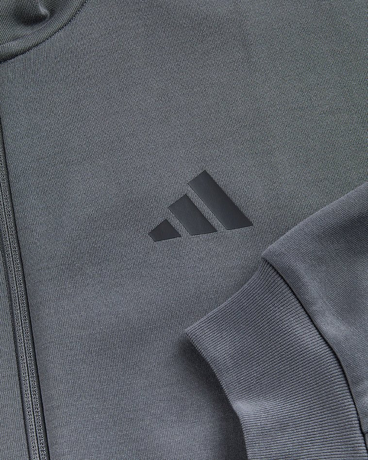 NFFC adidas Grey Future Icons 3-Stripe Track Top - Nottingham Forest FC