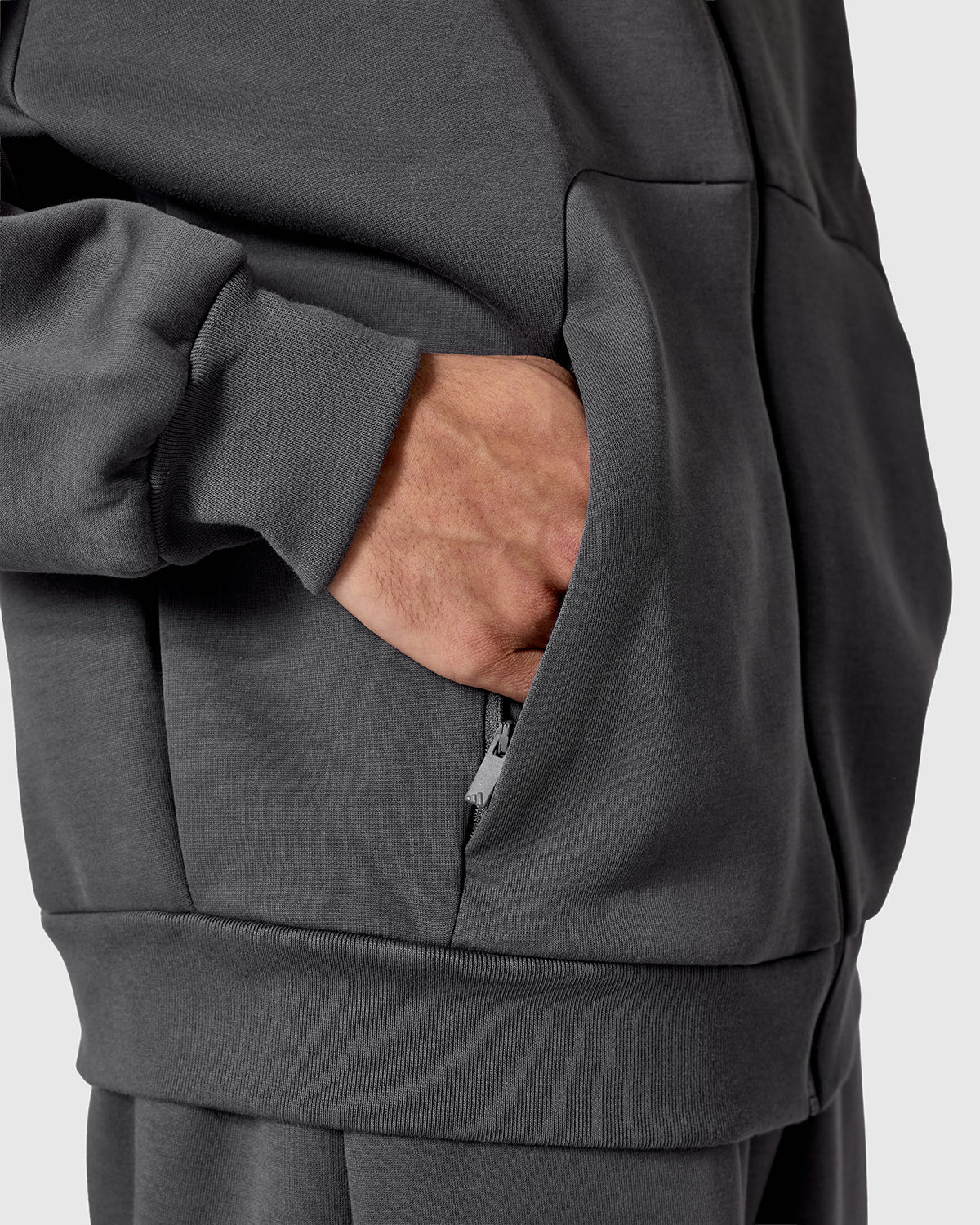 NFFC adidas Grey Future Icons Full Zip Hoodie - Nottingham Forest FC