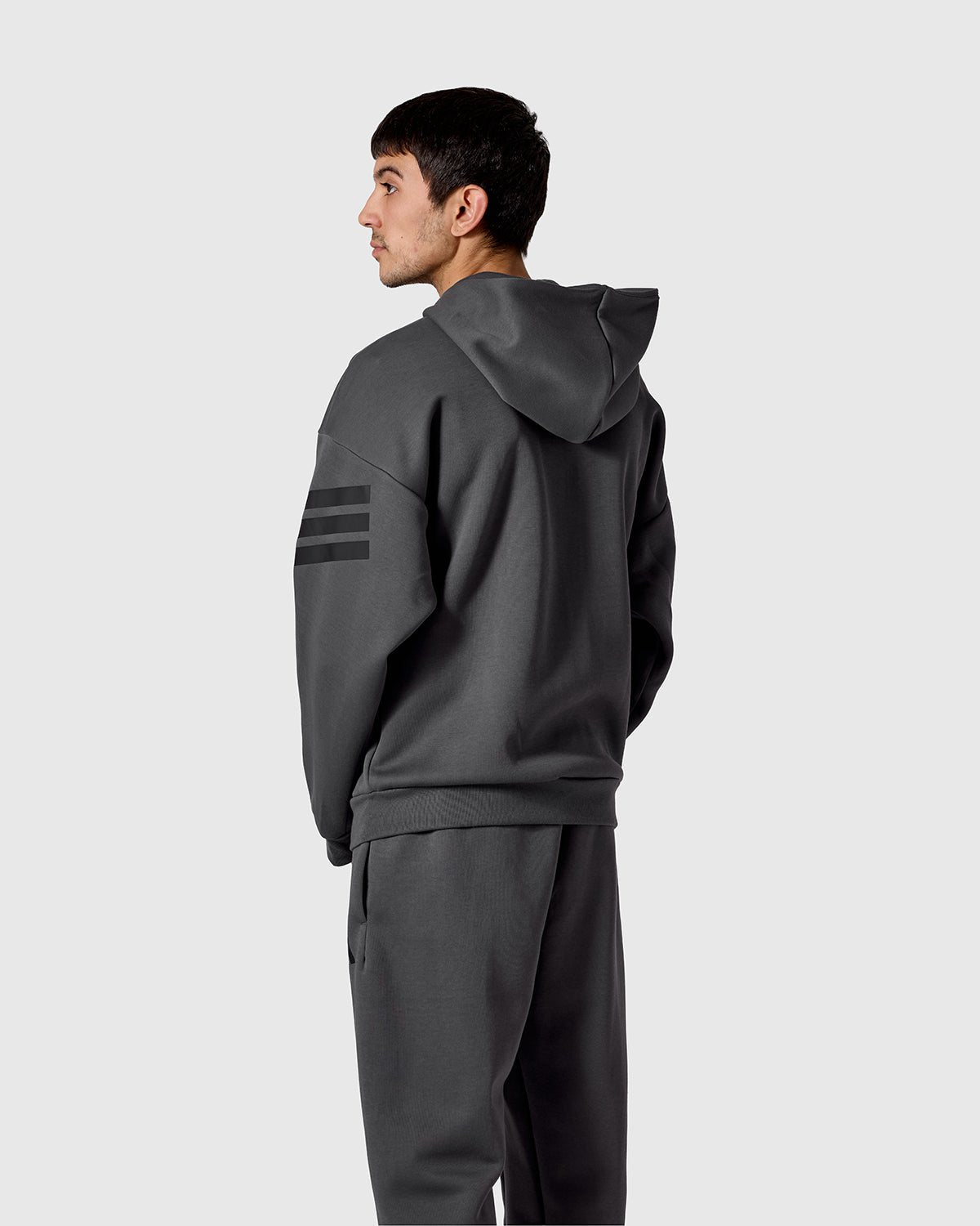 NFFC adidas Grey Future Icons Full Zip Hoodie - Nottingham Forest FC