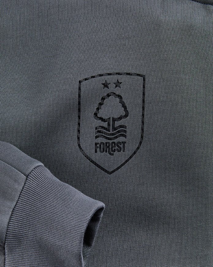 NFFC adidas Grey Future Icons Full Zip Hoodie - Nottingham Forest FC