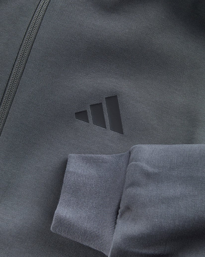 NFFC adidas Grey Future Icons Full Zip Hoodie - Nottingham Forest FC