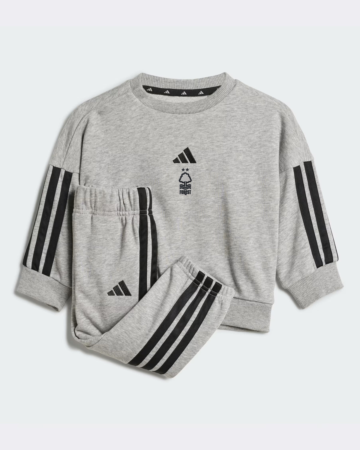 NFFC Adidas Infant Grey French Terry Tracksuit - Nottingham Forest FC