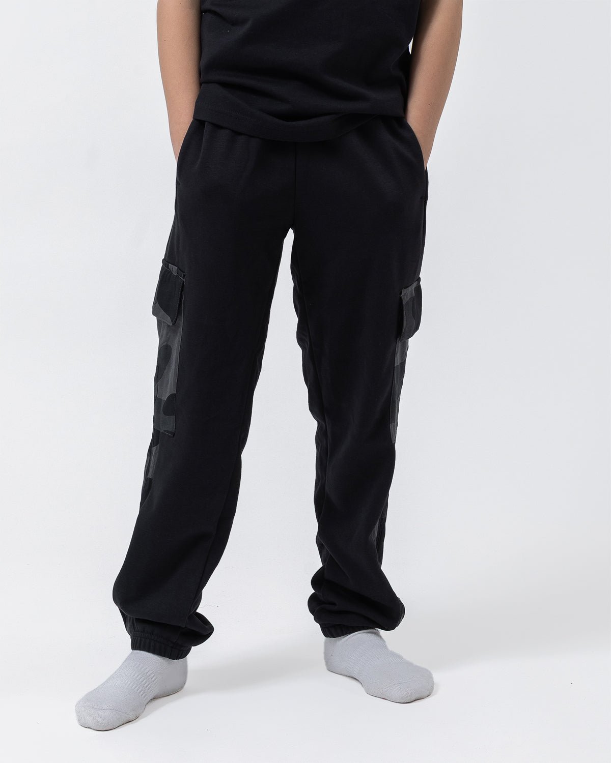 NFFC adidas Junior Black Camo Print Joggers - Nottingham Forest FC
