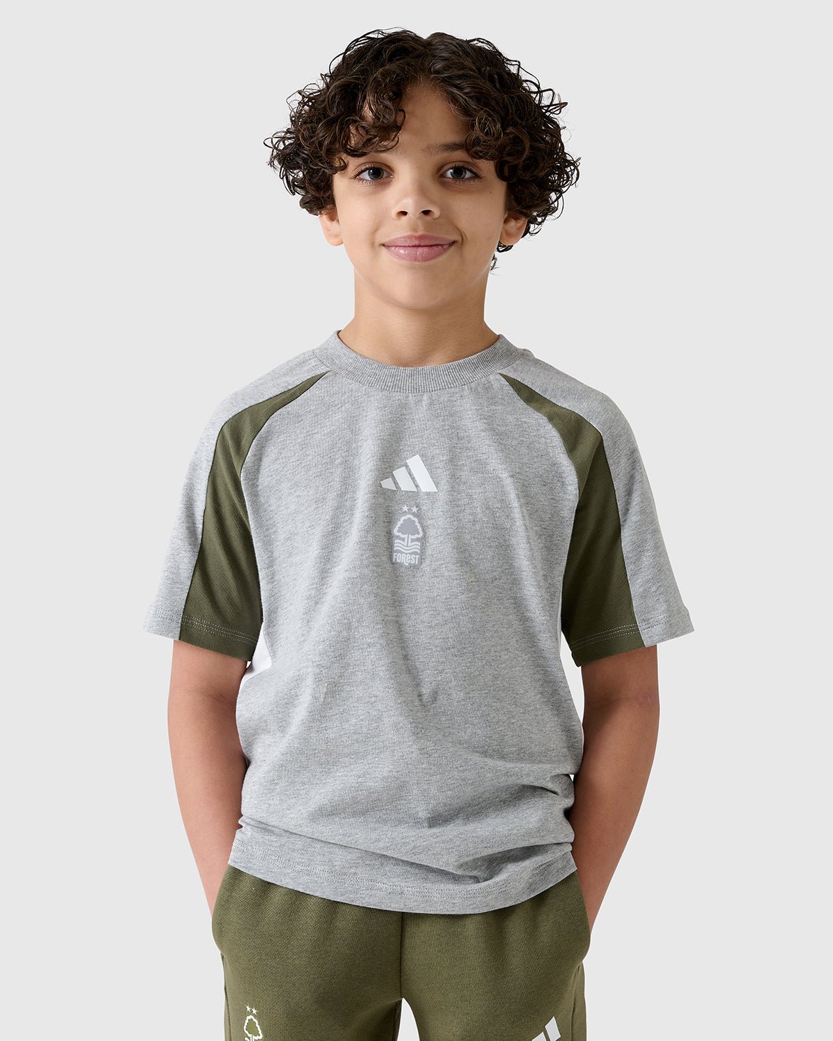 NFFC Adidas Junior Colour Block T-Shirt - Nottingham Forest FC
