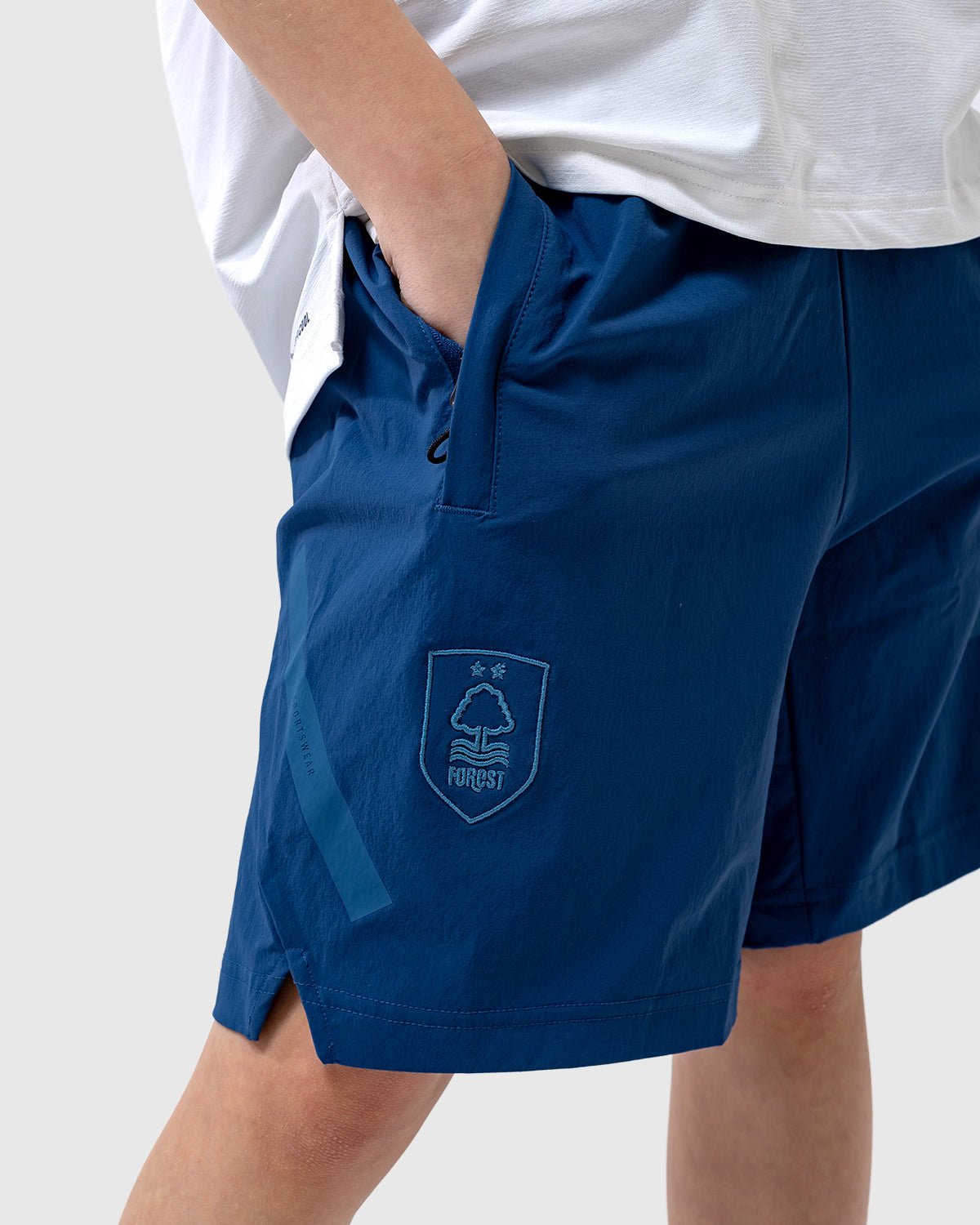 NFFC adidas Junior Dusky-Petrol ZNE Woven Shorts - Nottingham Forest FC