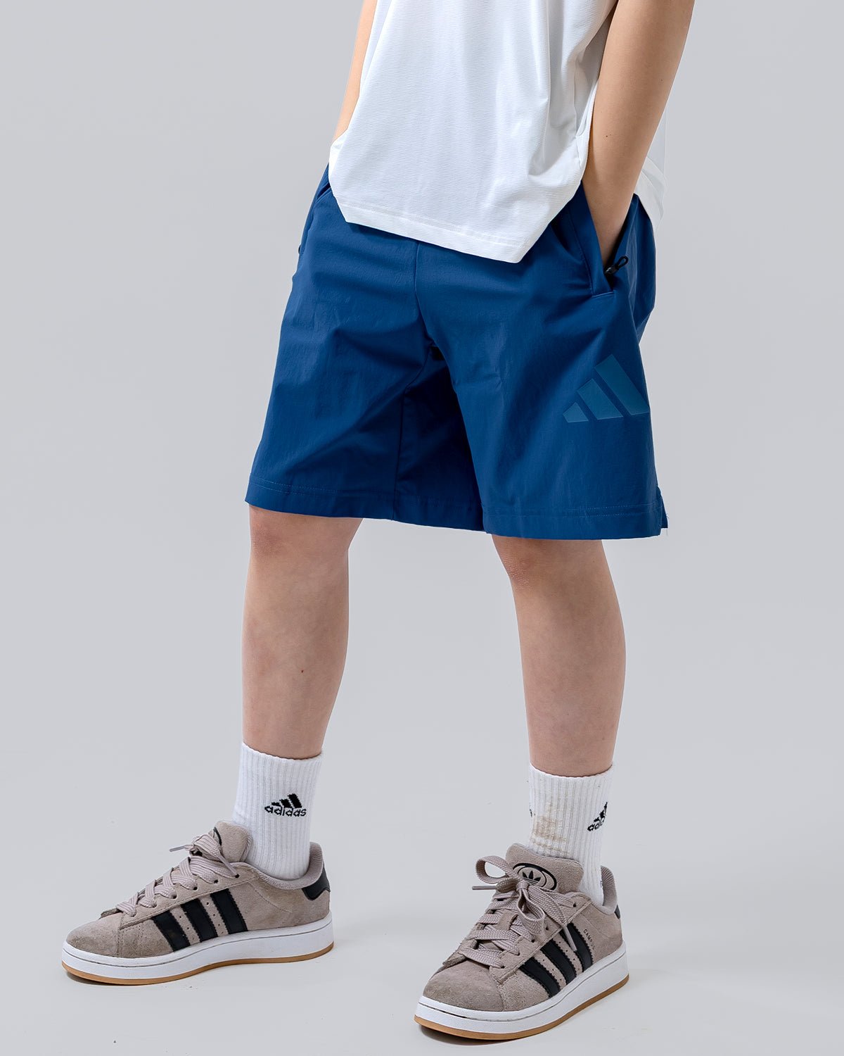 NFFC adidas Junior Dusky-Petrol ZNE Woven Shorts - Nottingham Forest FC