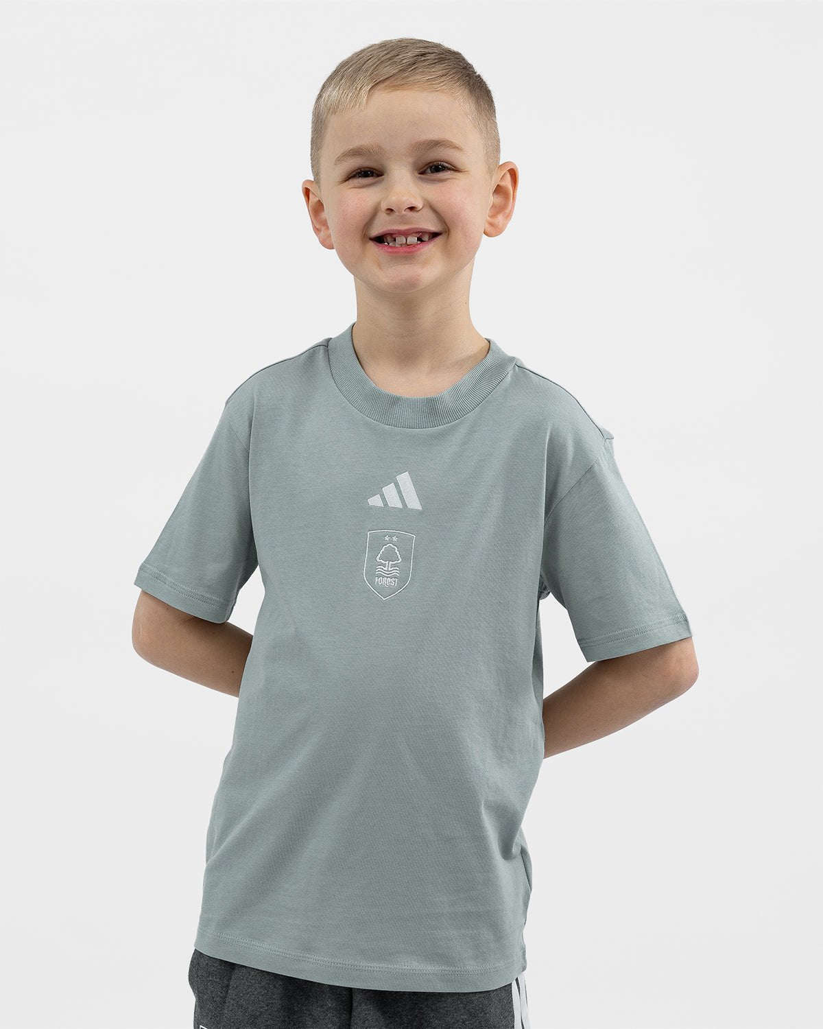 NFFC adidas Junior Sage Small Logo T-Shirt - Nottingham Forest FC