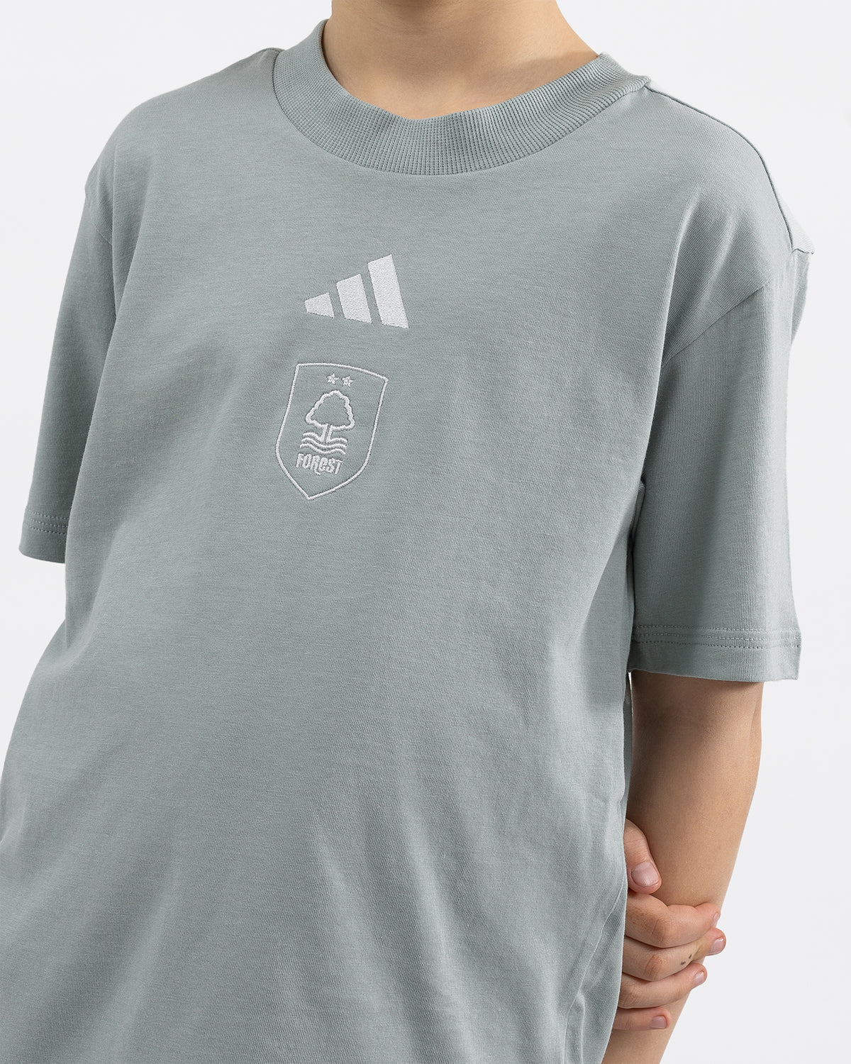 NFFC adidas Junior Sage Small Logo T-Shirt - Nottingham Forest FC
