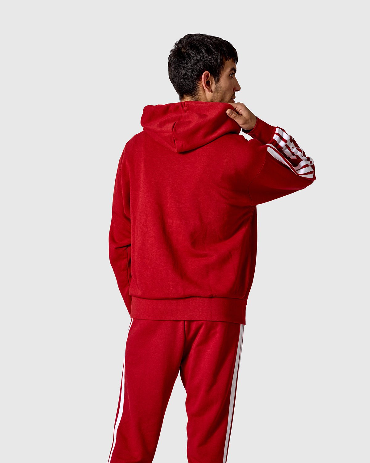 NFFC adidas Maroon 3-Stripe Full Zip Hoodie - Nottingham Forest FC