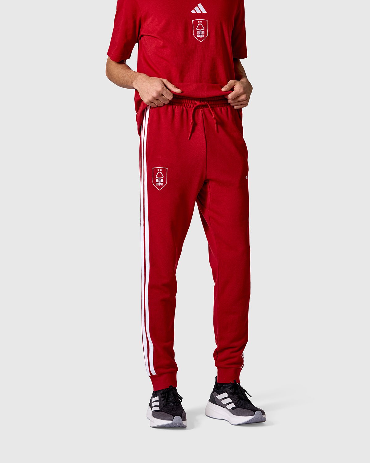 NFFC adidas Maroon 3-Stripe Pants - Nottingham Forest FC