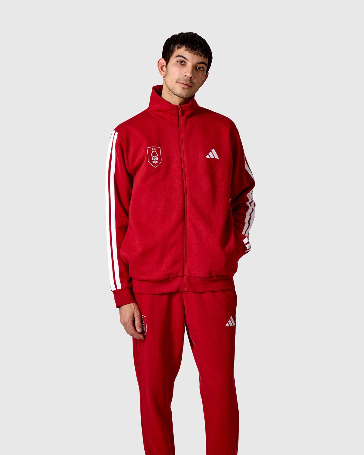 NFFC adidas Maroon 3-Stripe Tracksuit - Nottingham Forest FC