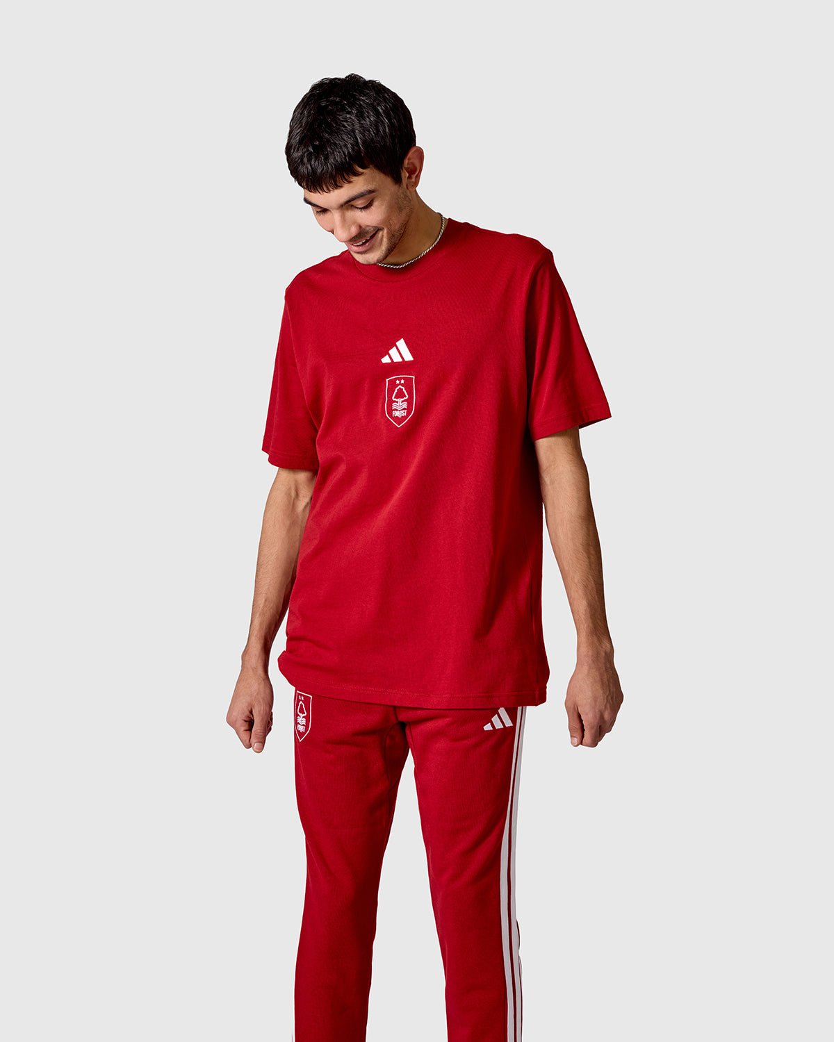NFFC adidas Maroon Small Logo T-Shirt - Nottingham Forest FC