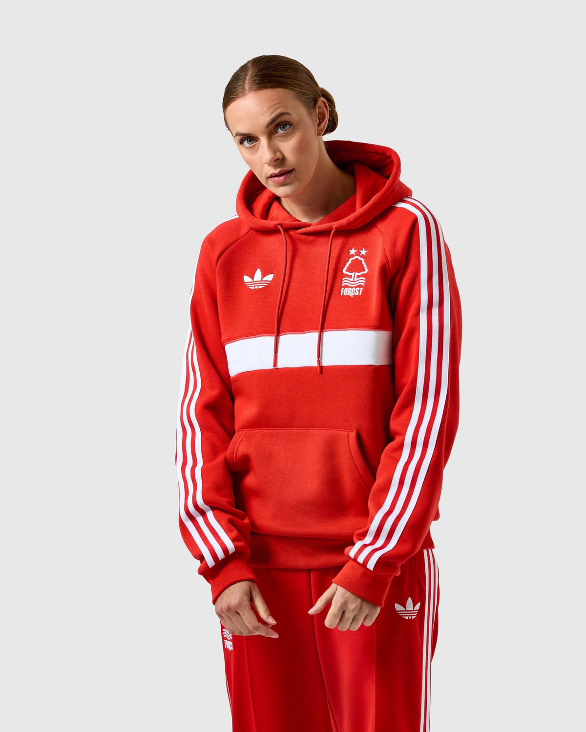 NFFC adidas Originals Red Hoodie - Nottingham Forest FC