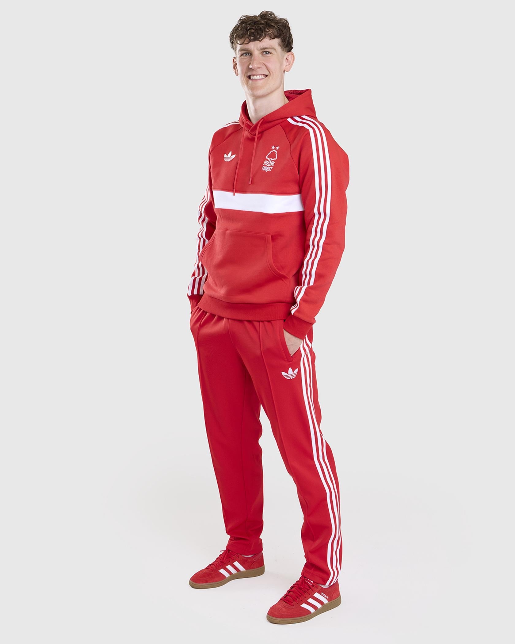 NFFC adidas Originals Red Hoodie - Nottingham Forest FC