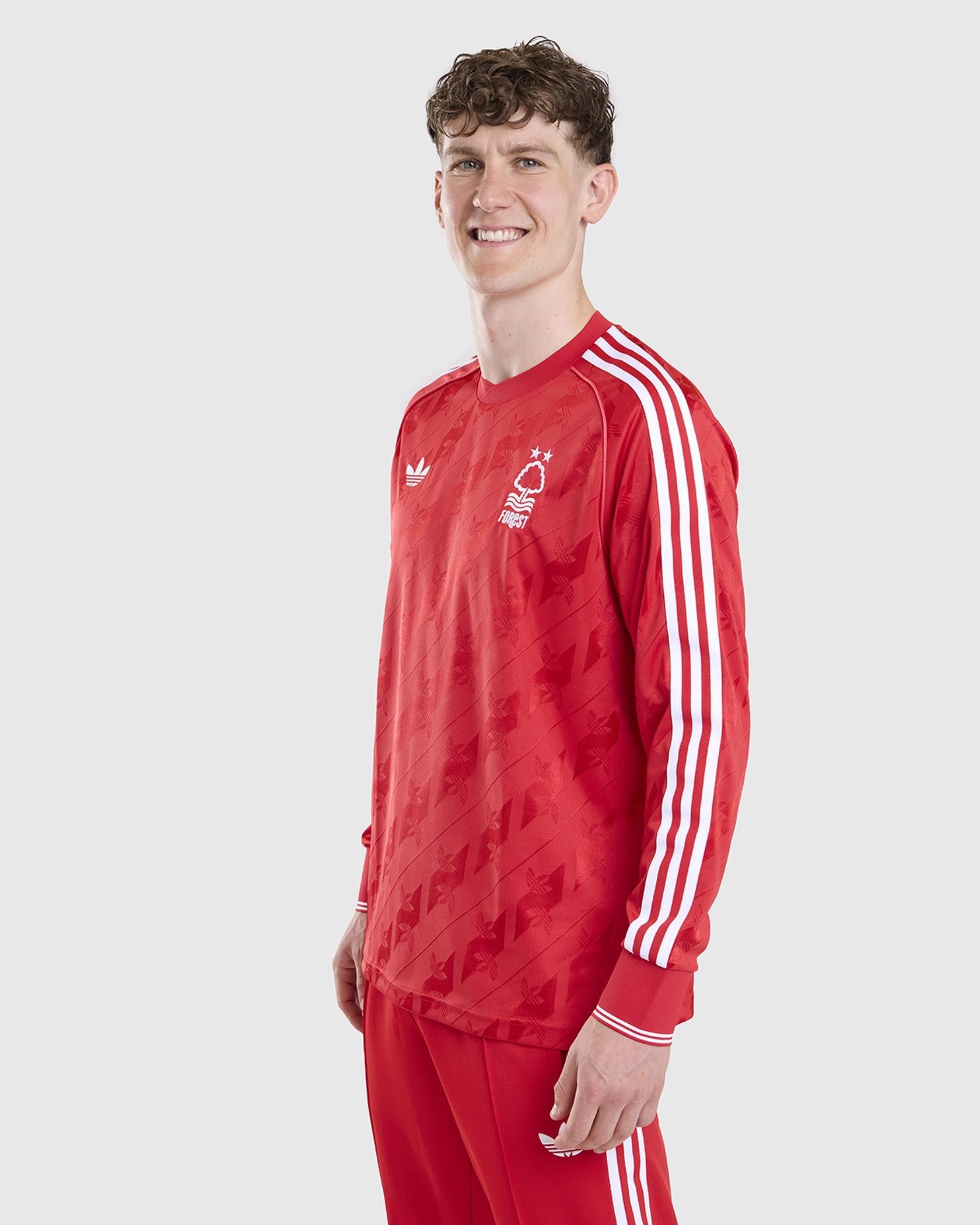 NFFC adidas Originals Red Long Sleeve Jersey - Nottingham Forest FC