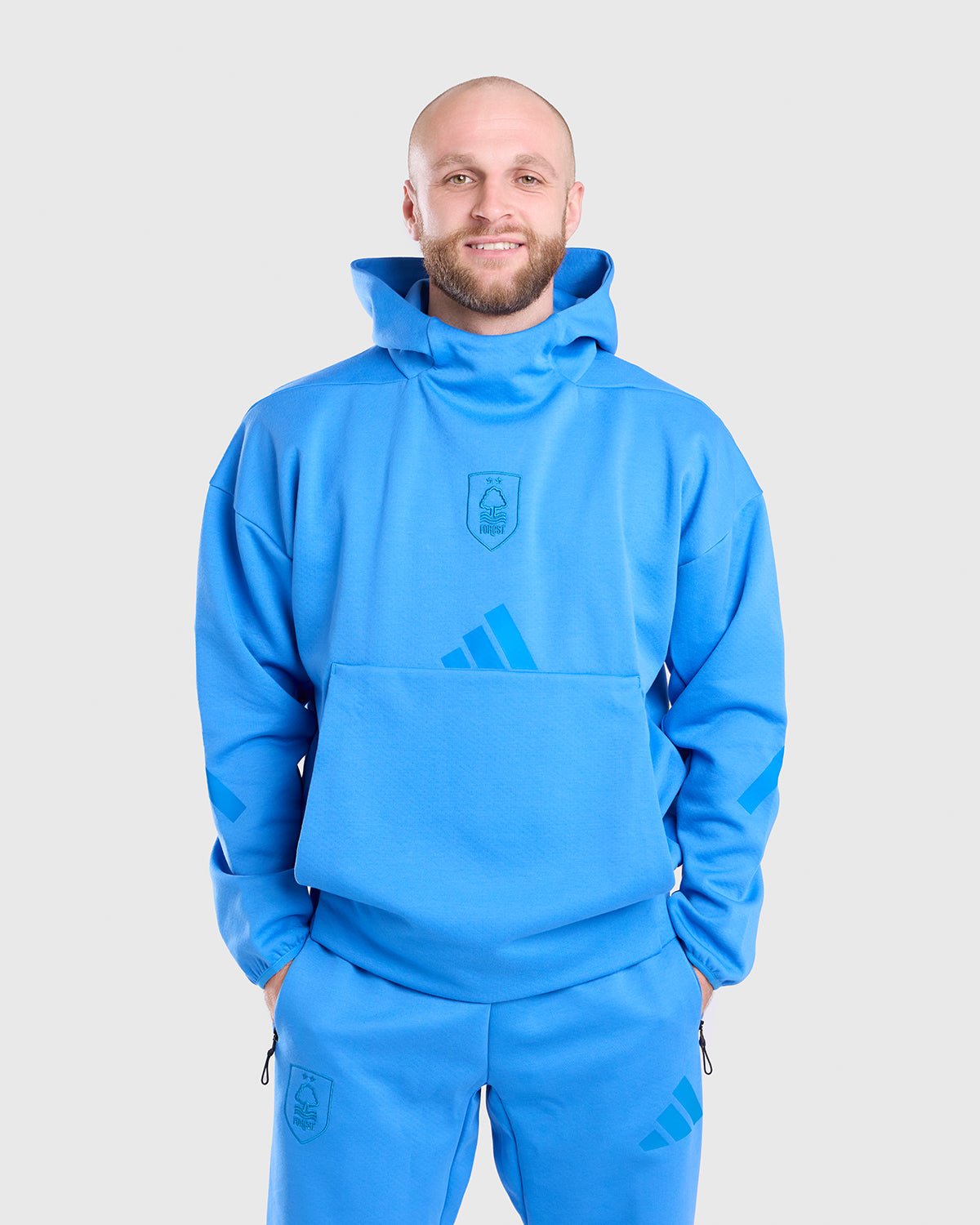 NFFC adidas Ray-Blue ZNE Hoodie - Nottingham Forest FC