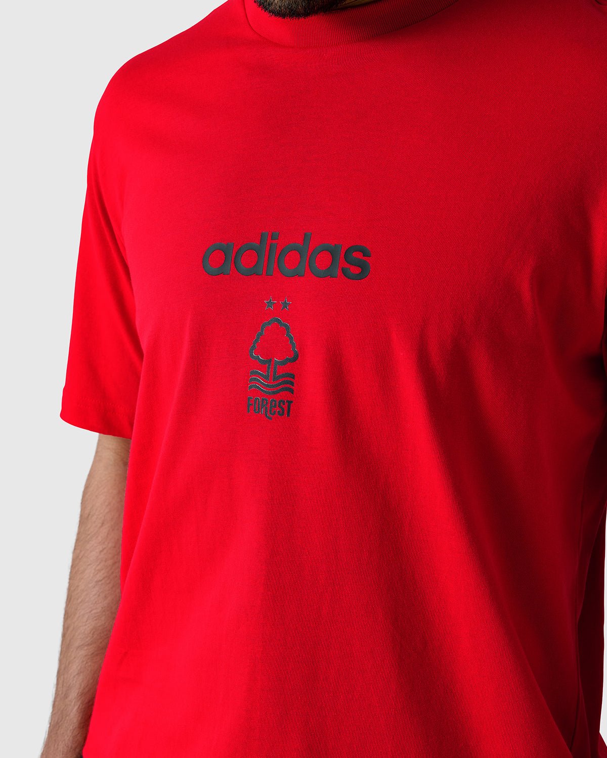 NFFC Adidas Red Linear T-Shirt - Nottingham Forest FC