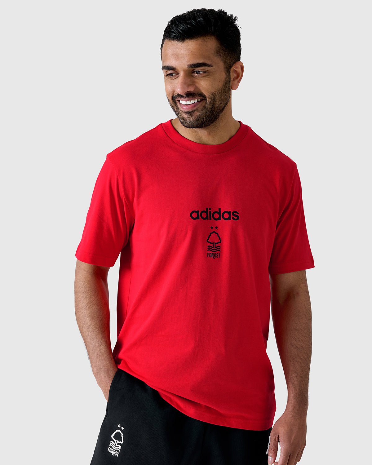 NFFC Adidas Red Linear T-Shirt - Nottingham Forest FC