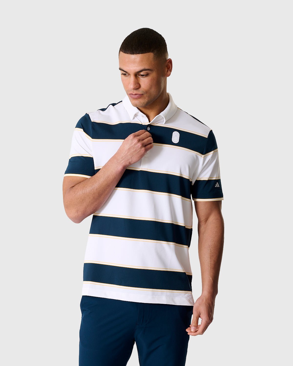 NFFC Adidas Ultimate365+ Jumbo Stripe Polo - Nottingham Forest FC