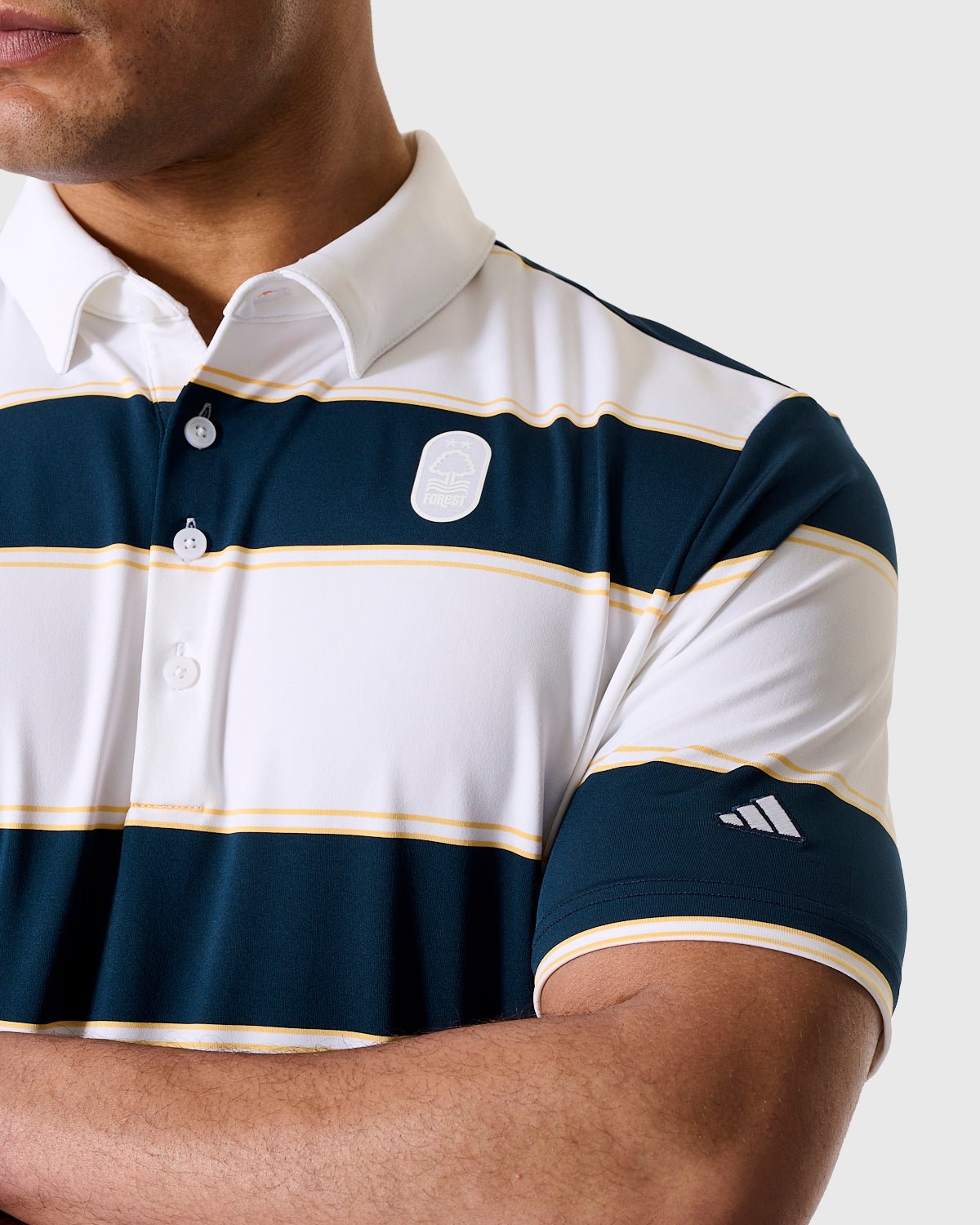 NFFC Adidas Ultimate365+ Jumbo Stripe Polo - Nottingham Forest FC