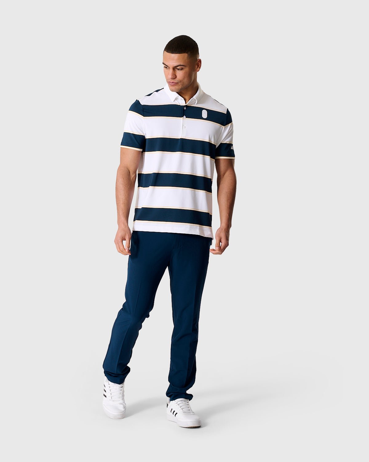 NFFC Adidas Ultimate365+ Jumbo Stripe Polo - Nottingham Forest FC