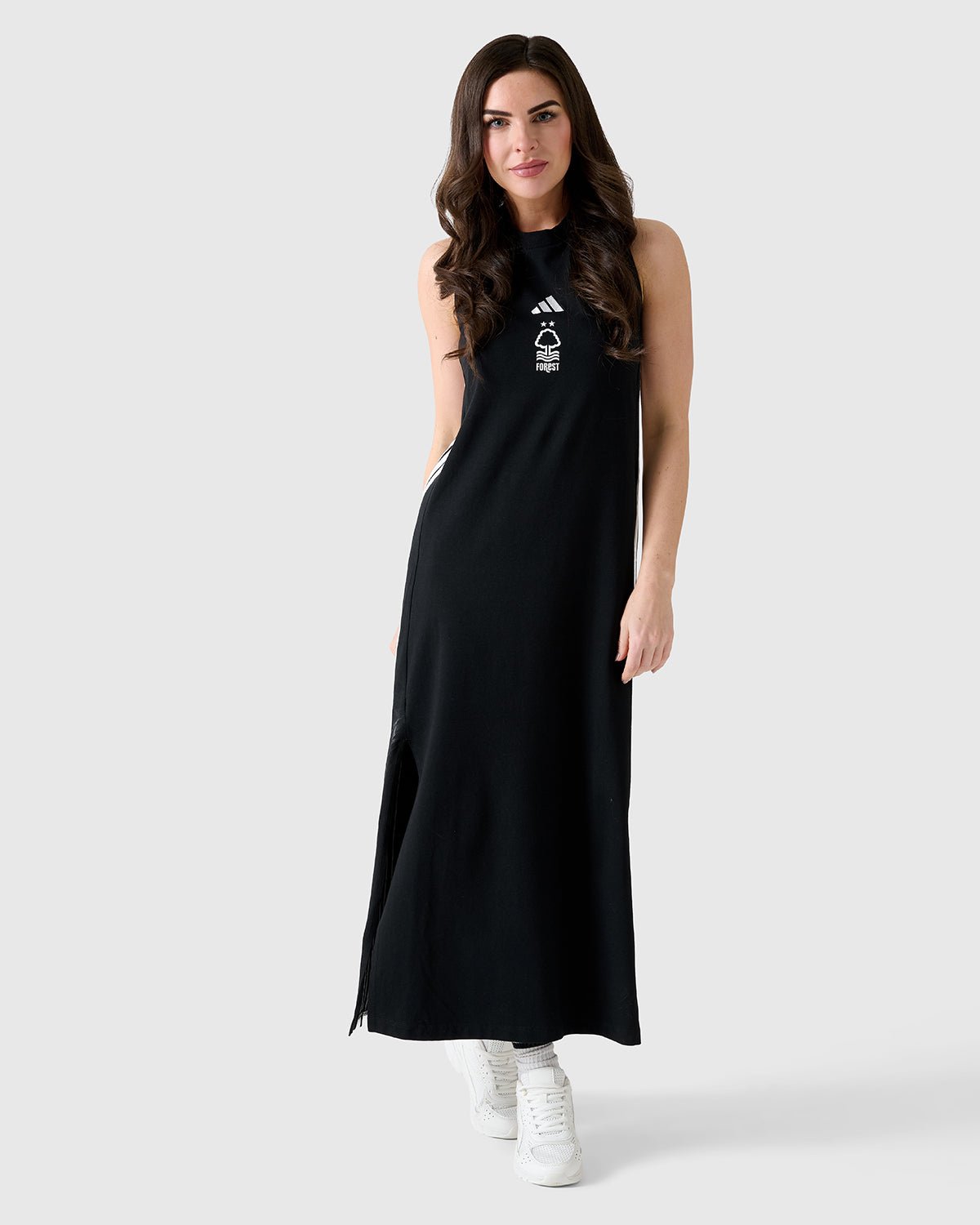 NFFC Adidas Women's 3 - Stripe Black Jersey Dress - Nottingham Forest FC