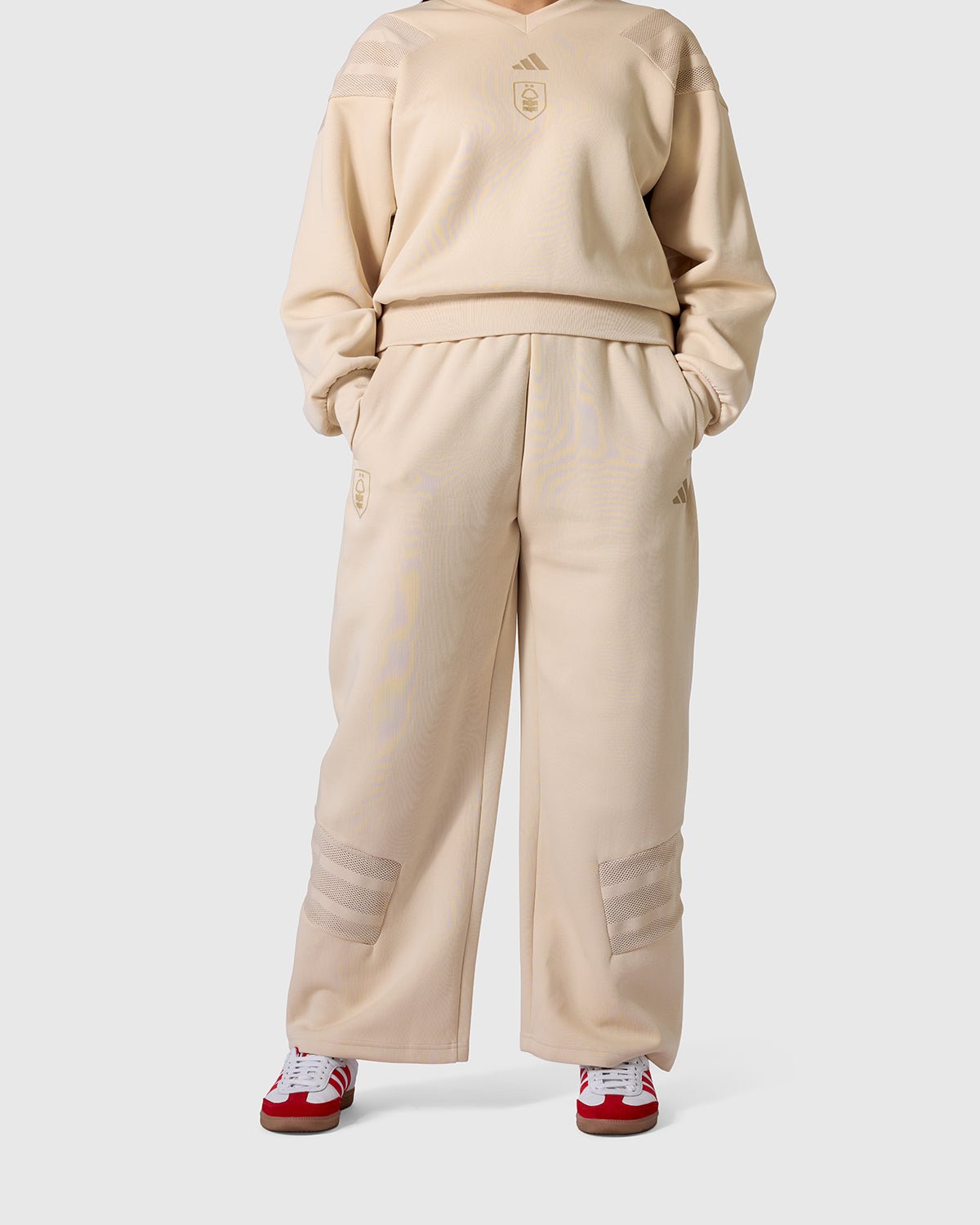NFFC adidas Women's Crystal Future Icons Mesh Joggers - Nottingham Forest FC