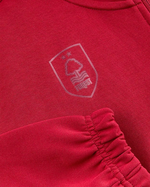 NFFC adidas Womens Maroon Future Icons Full Zip Hoodie - Nottingham Forest FC