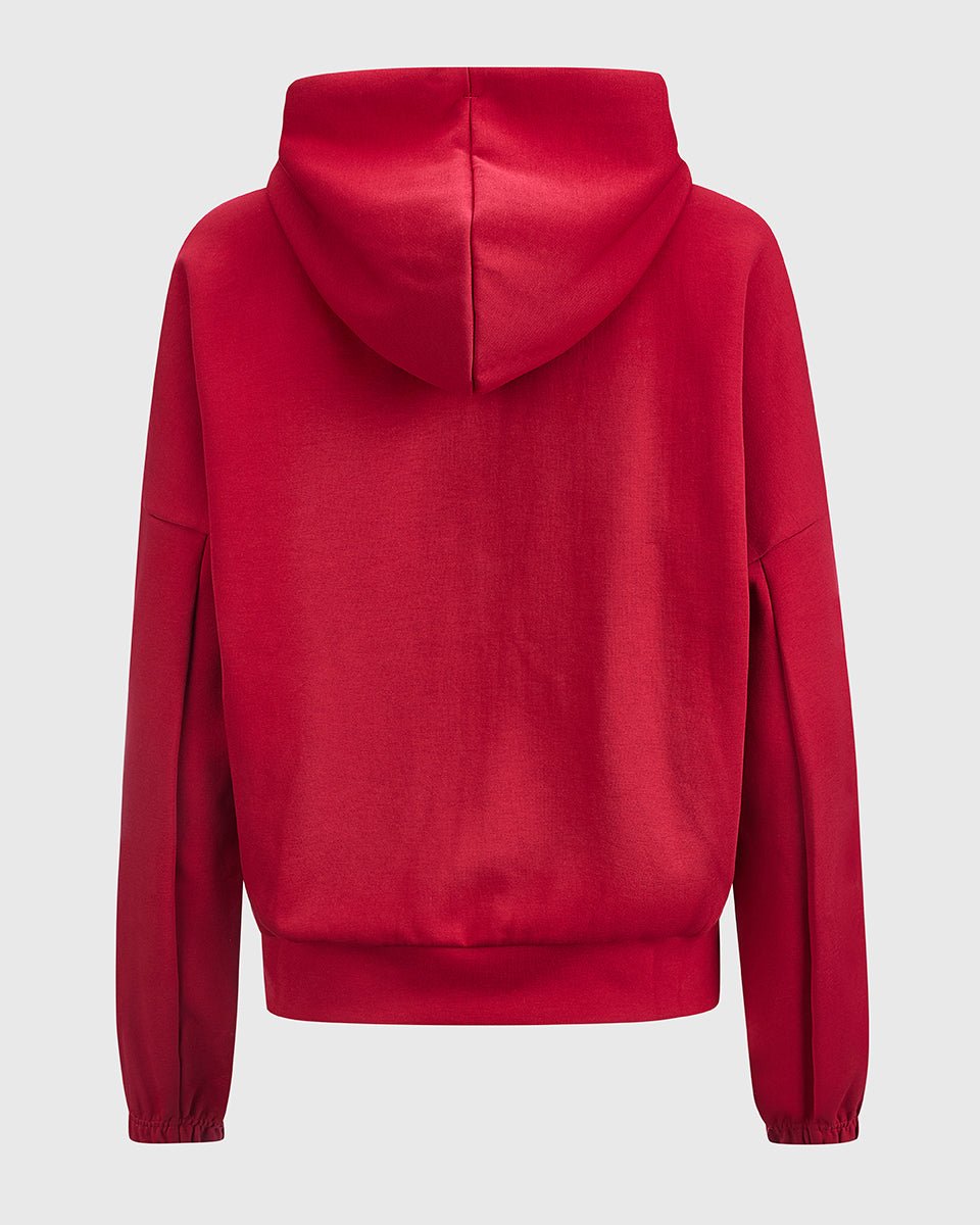 NFFC adidas Womens Maroon Future Icons Full Zip Hoodie - Nottingham Forest FC