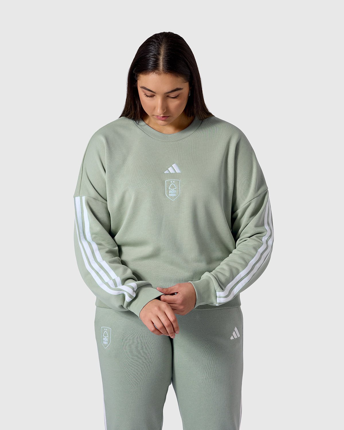 NFFC adidas Women's Sage 3-Stripe Sweatshirt - Nottingham Forest FC