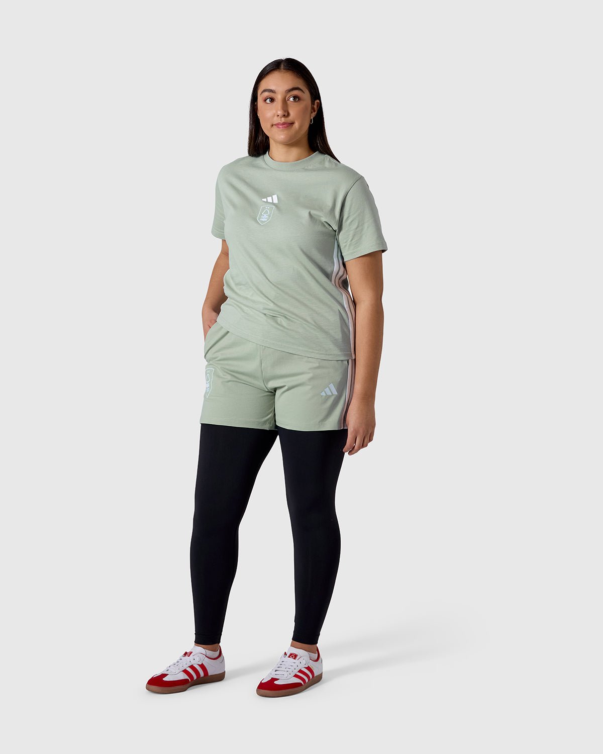 NFFC adidas Women's Sage 3-Stripe T-Shirt - Nottingham Forest FC