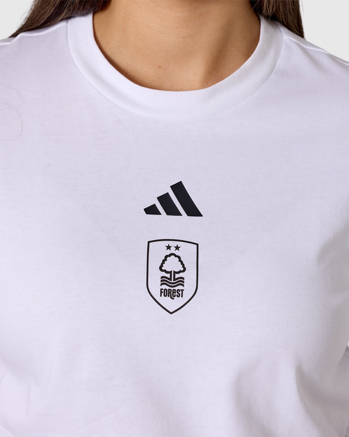 NFFC adidas Womens White Future Icons T-Shirt - Nottingham Forest FC