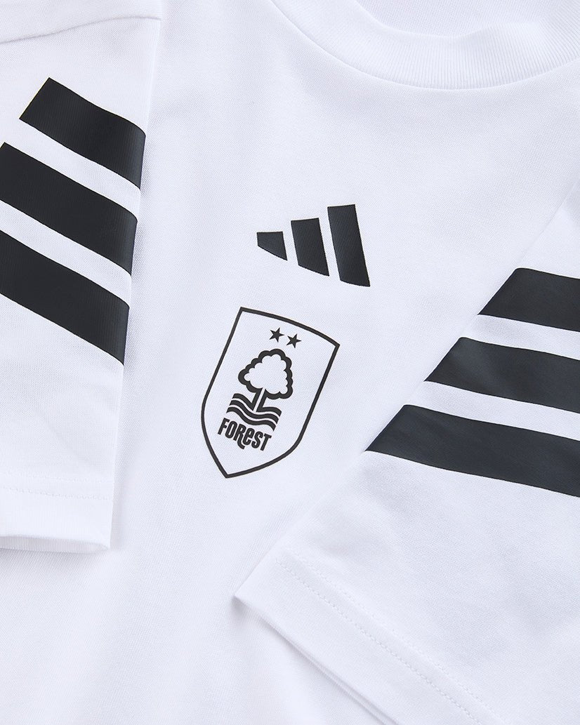NFFC adidas Womens White Future Icons T-Shirt - Nottingham Forest FC