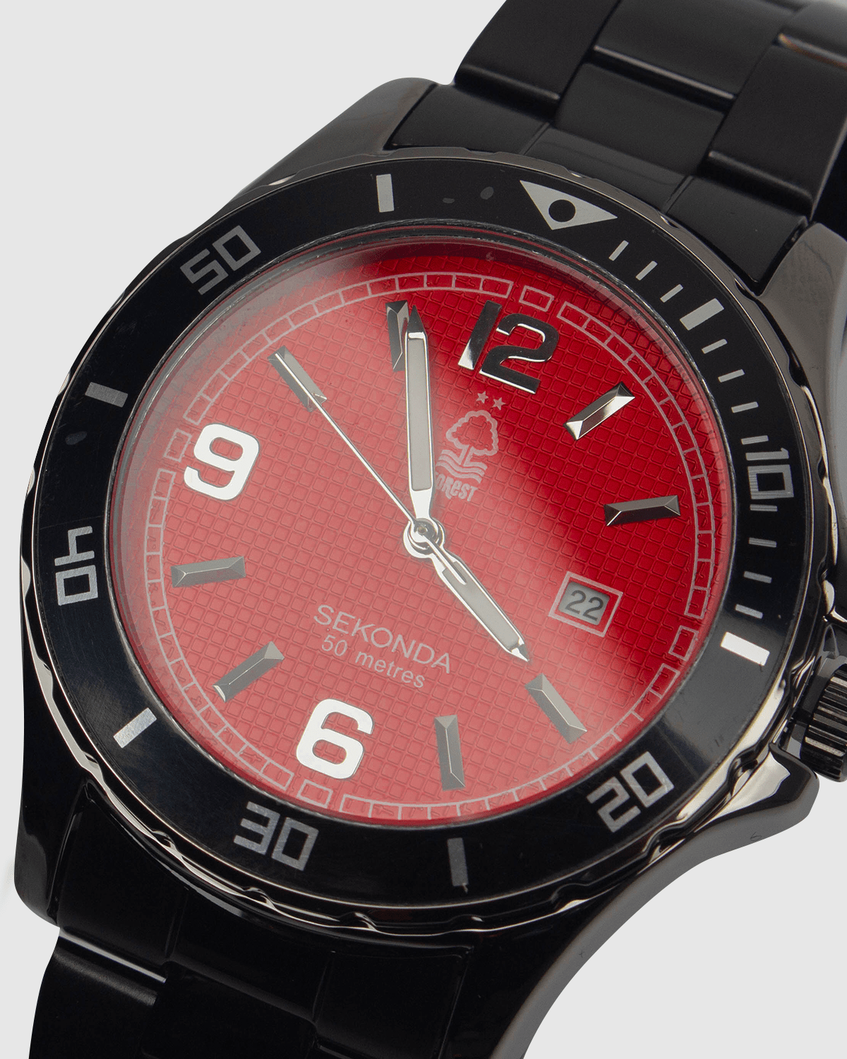 NFFC Anthracite Metal Strap Watch - Nottingham Forest FC