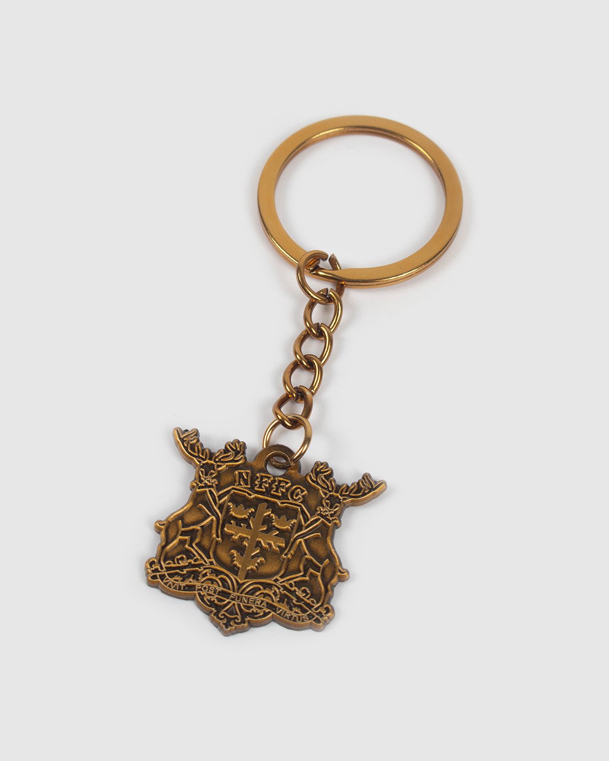 NFFC Antique Gold Stags Keyring - Nottingham Forest FC