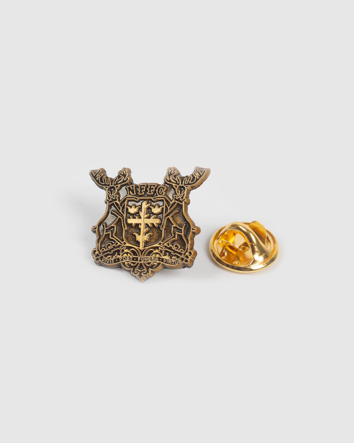 NFFC Antique Gold Stags Pin Badge - Nottingham Forest FC