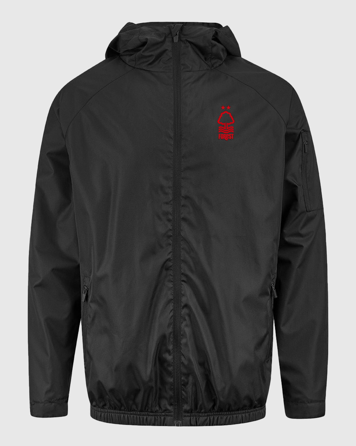 NFFC Black Crest Essential Shower Jacket - Nottingham Forest FC