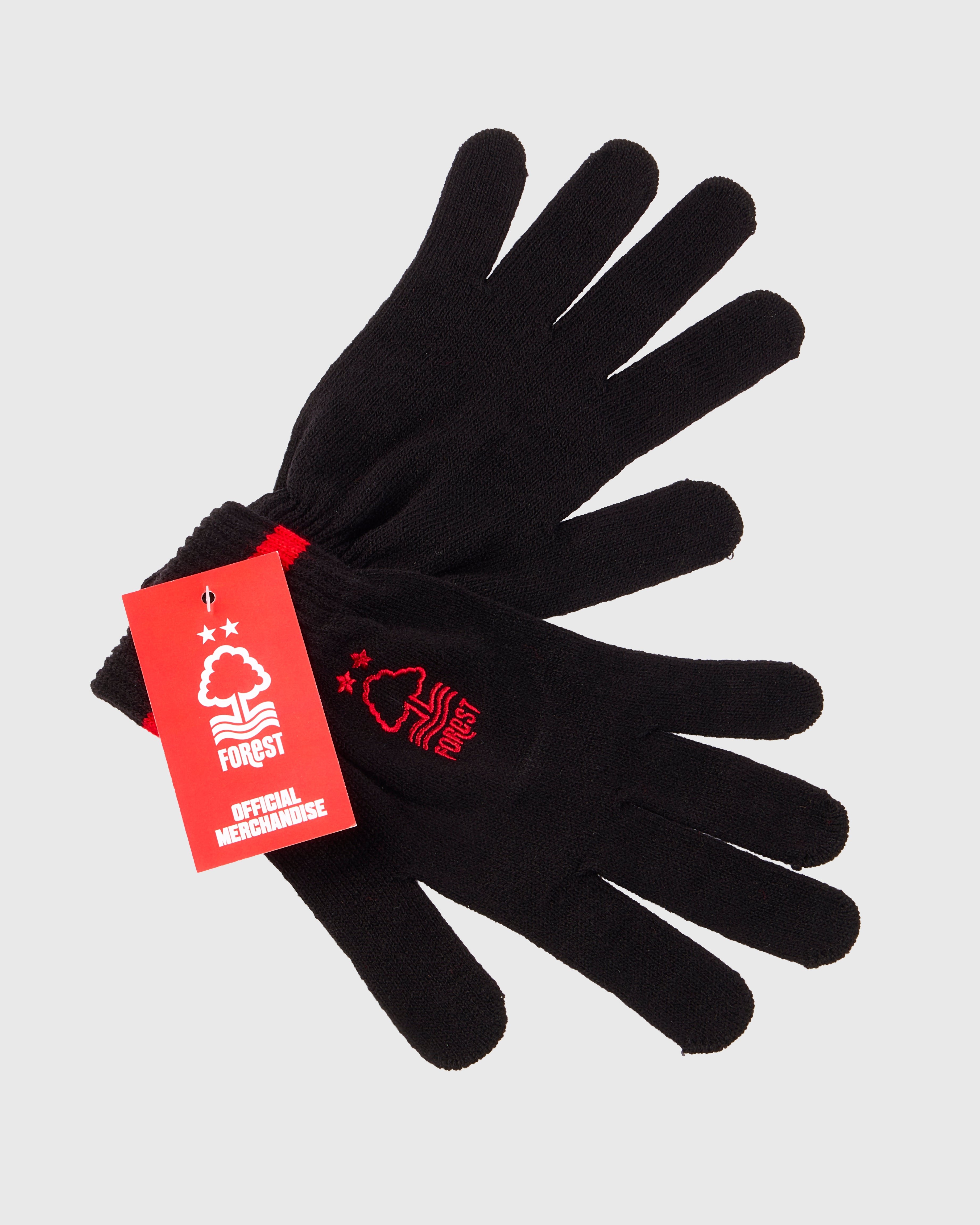 NFFC Black Crest Gloves - Nottingham Forest FC