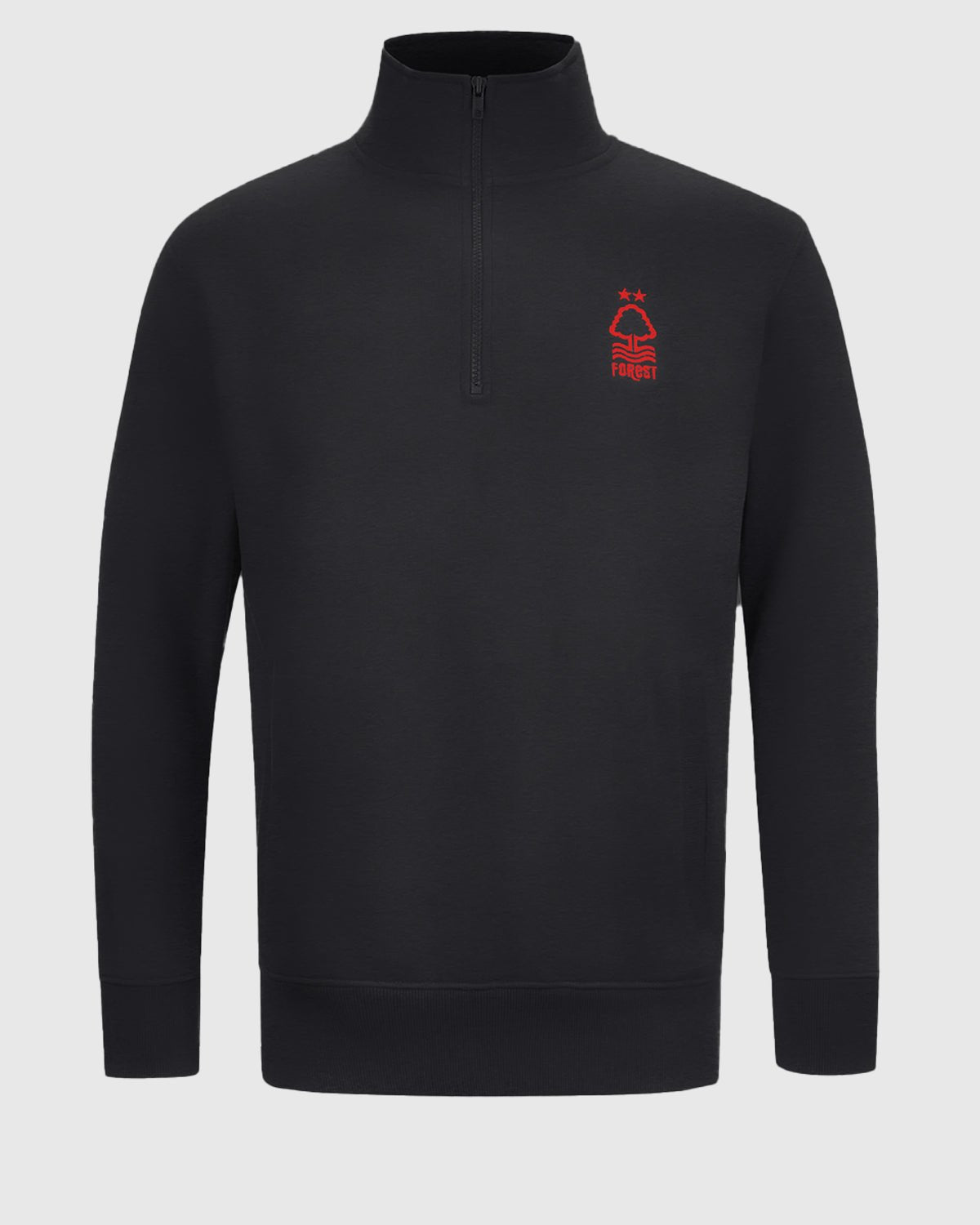 NFFC Black Essential Crest 1/4 Zip Top - Nottingham Forest FC