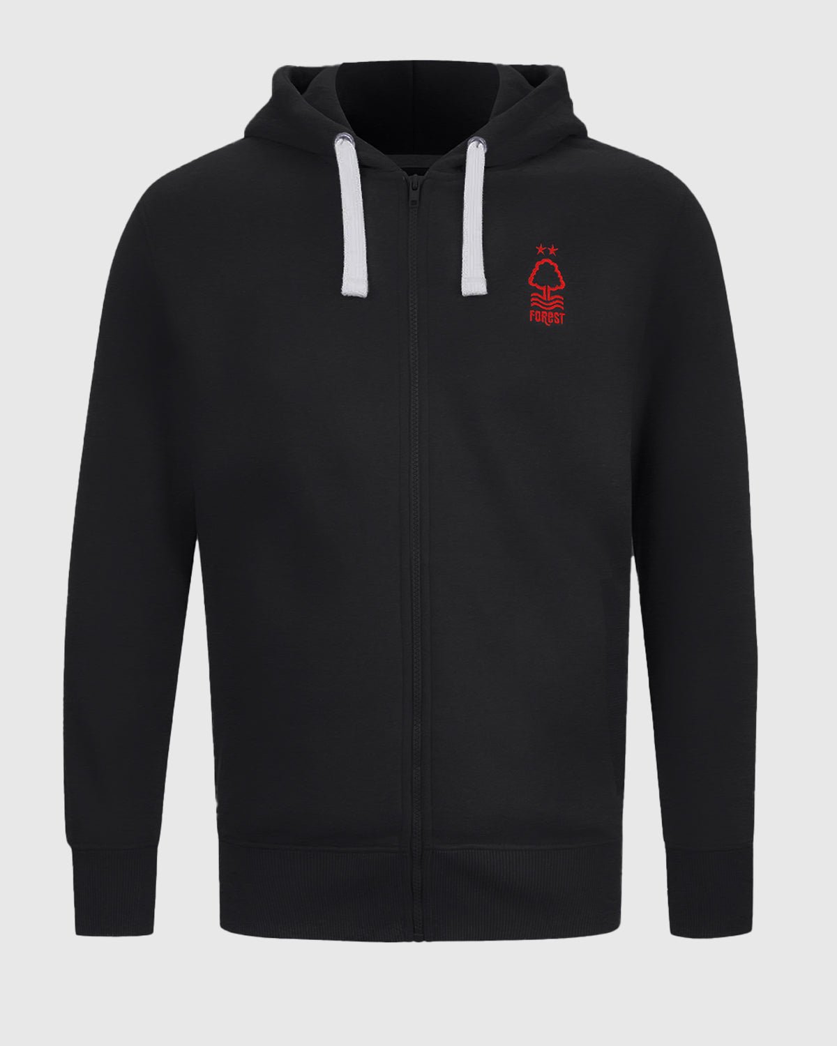 NFFC Black Essential Crest Full Zip Hoodie - Nottingham Forest FC