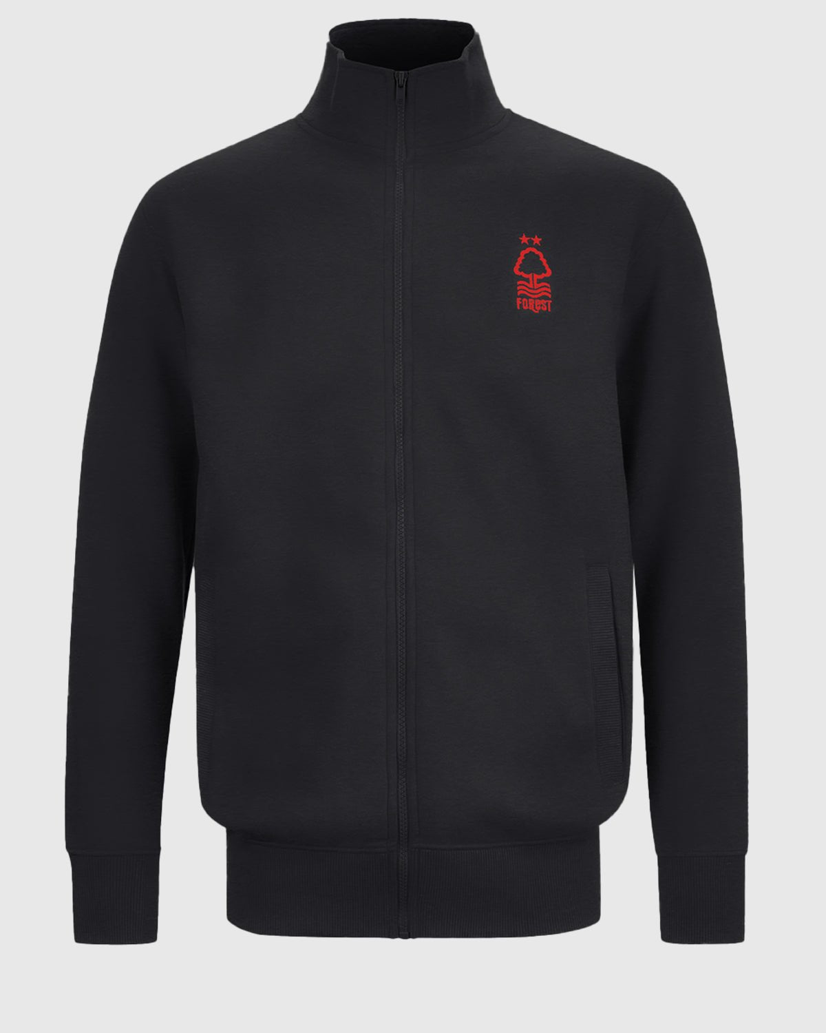 NFFC Black Essential Crest Full Zip Track Top - Nottingham Forest FC