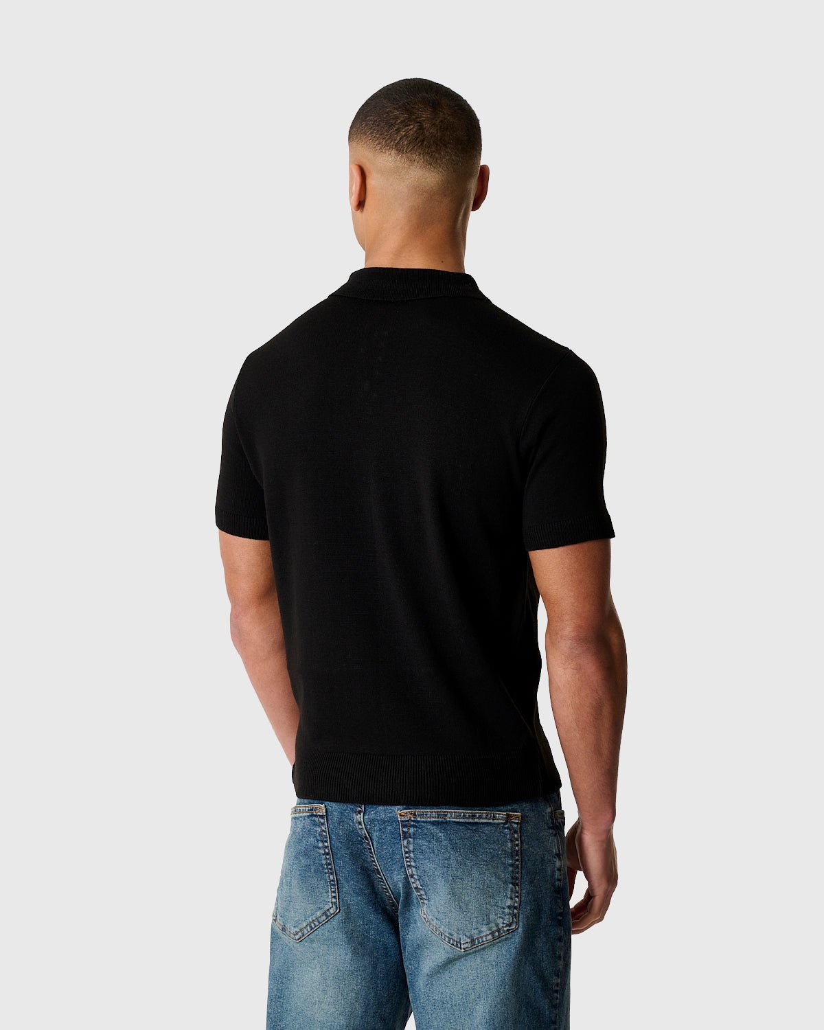 NFFC Black Essential Knit Short Sleeve Polo - Nottingham Forest FC
