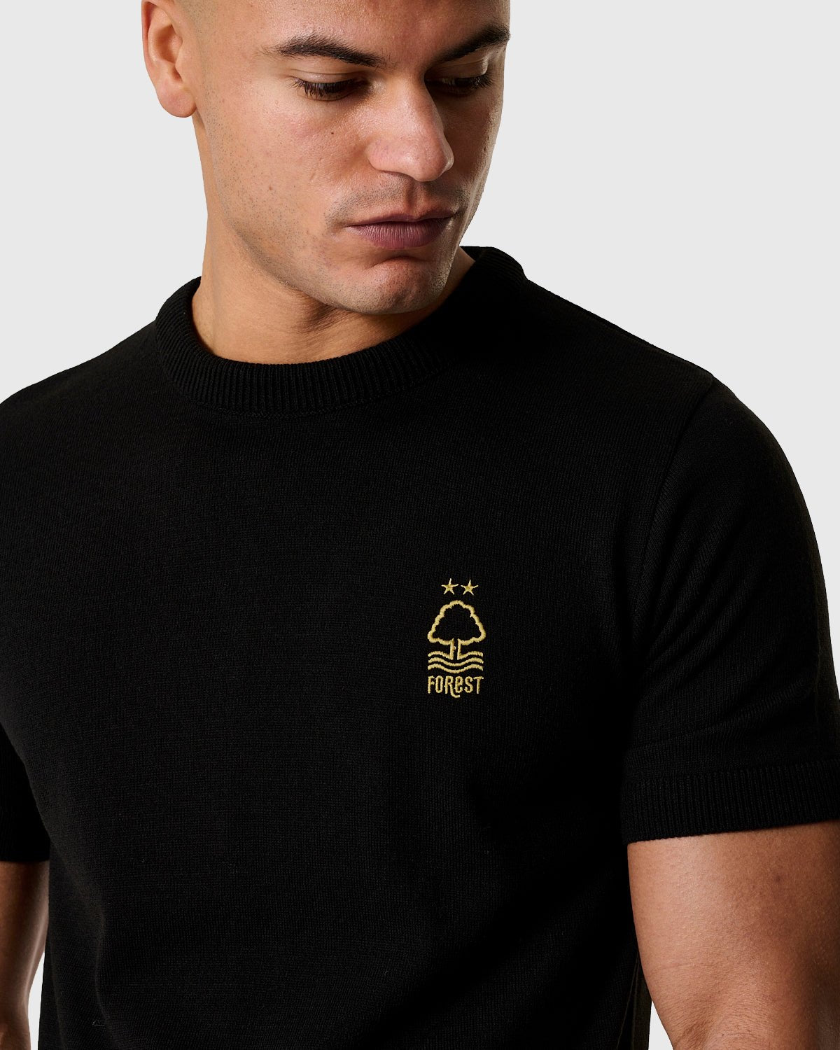 NFFC Black Essential Knit T-Shirt - Nottingham Forest FC