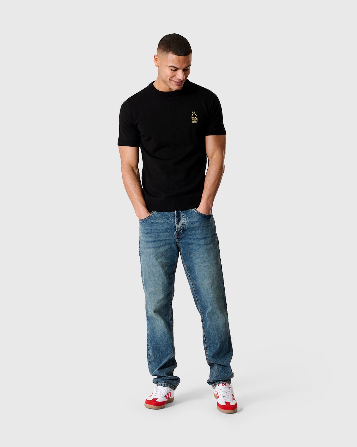 NFFC Black Essential Knit T-Shirt - Nottingham Forest FC