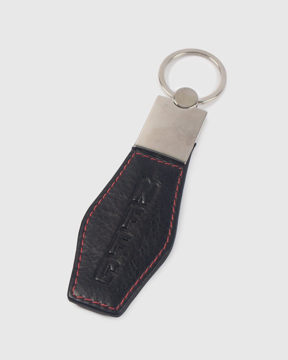 NFFC Black Leather Stitch Keyring - Nottingham Forest FC