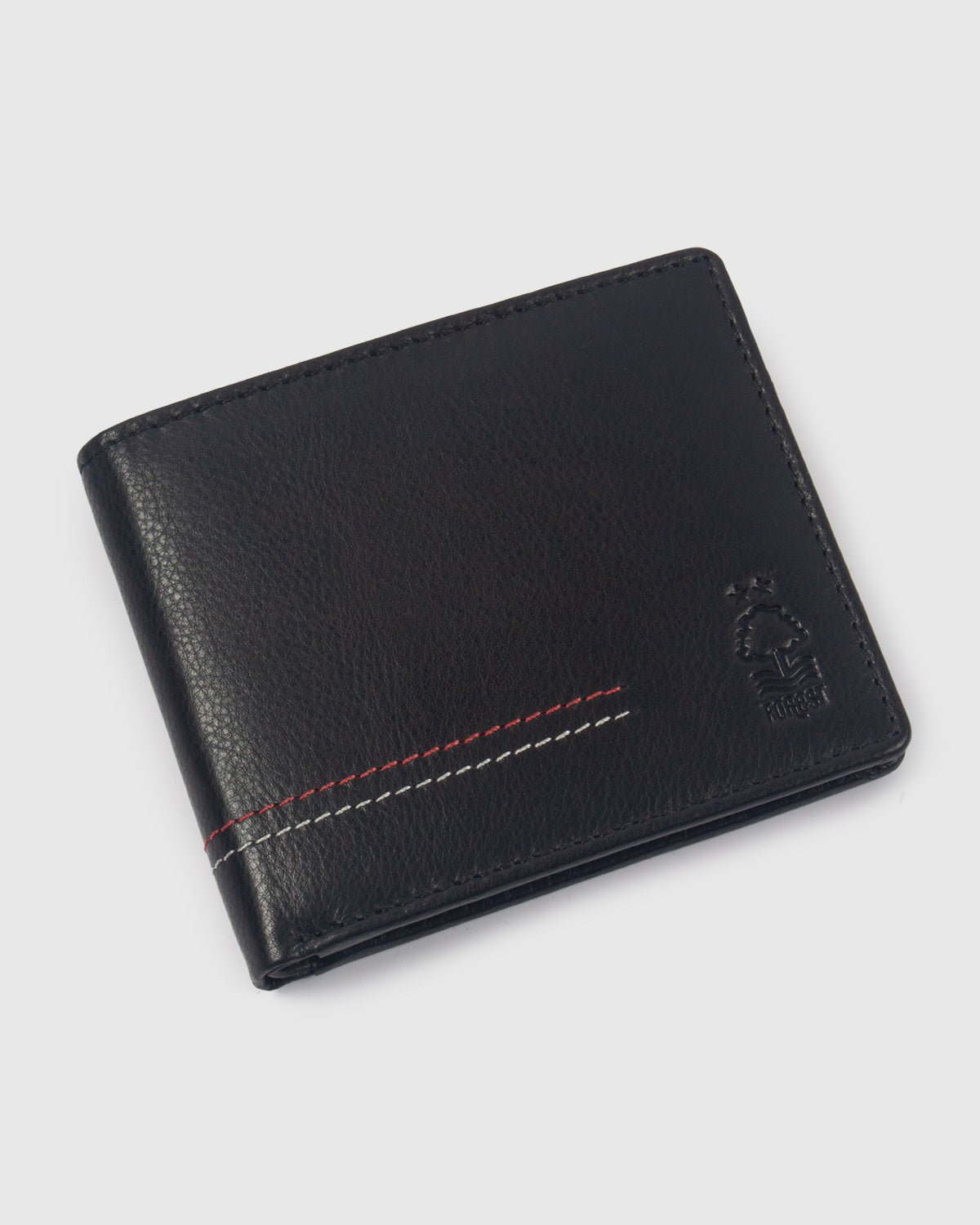 NFFC Black Leather Stitch Wallet - Nottingham Forest FC