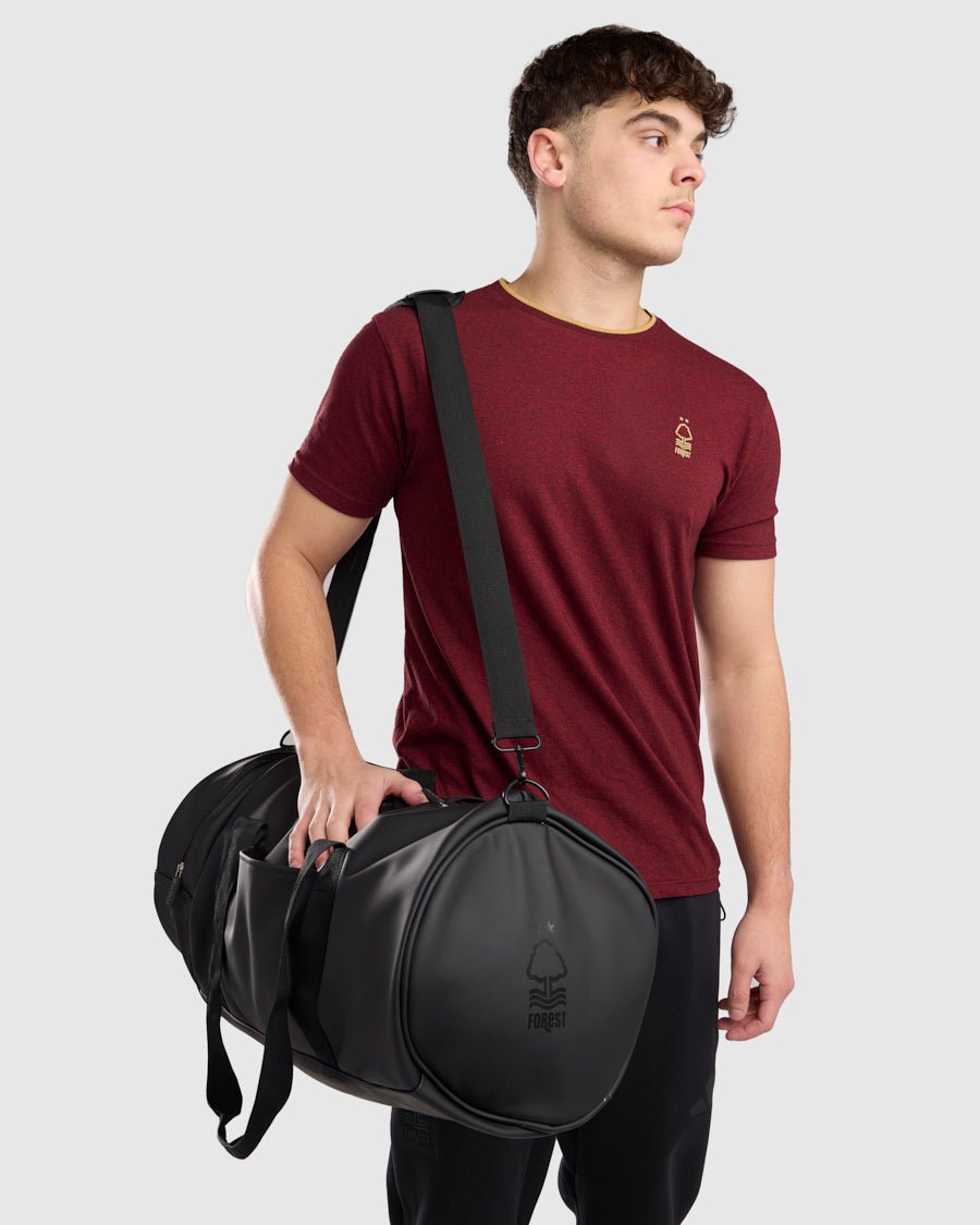 NFFC Black Lifestyle Barrel Bag - Nottingham Forest FC